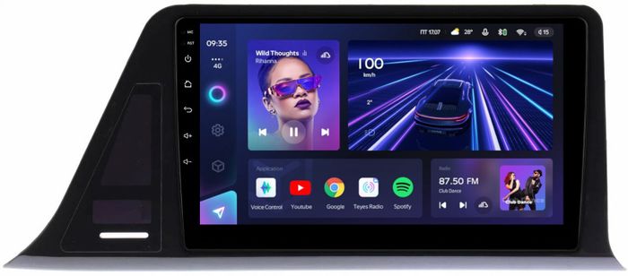Магнитола для Toyota C-HR 2019-2023 (правый руль, вместо 230x130мм) - Teyes CC3L на Android 10, 8-ядер, CarPlay, 4G SIM-слот
