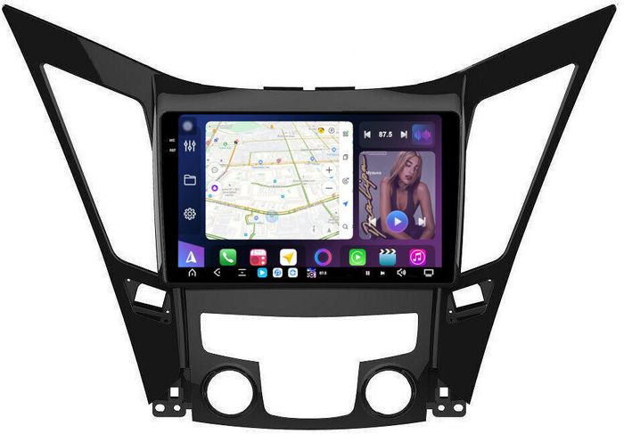 Магнитола для Hyundai Sonata 6 2010-2013 - FarCar GX794M монитор 9.5" 2K QLED на Android 14, TS20, 6+128Гб, CarPlay, 4G SIM-слот
