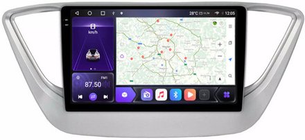 Магнитола для Hyundai Solaris 2 2017-2022, Solaris HS 2024+ - Kuberg OL-9710 QLed+2K, Android 12, TS10, CarPlay, 4G SIM-слот