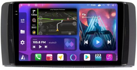 Магнитола для Mercedes-Benz R W251 2005-2015 - FarCar BM215M-2K монитор 9.5" 2K QLED на Android 14, TS10, 4+32Гб, CarPlay, 4G SIM-слот