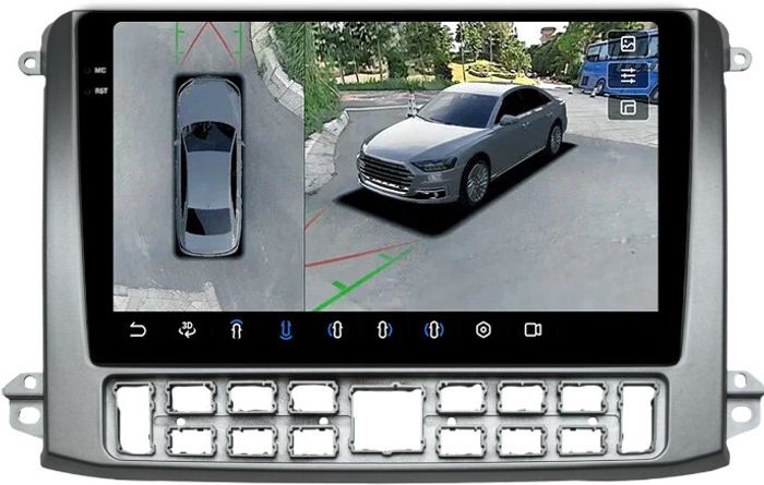 Магнитола для ГАЗ Газель НН 2019+, Соболь НН 2022+ (рамка серебро) - FarCar BX10-360-9711S монитор 10.36" 2K QLED на Android 13, Быстрая, CarPlay, 4G SIM-слот, 4 камеры в комплекте