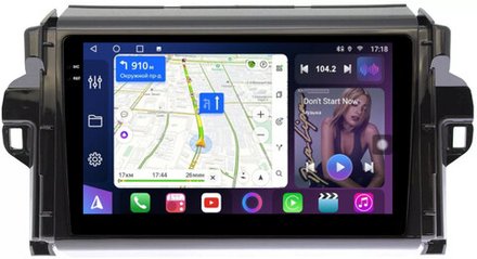 Магнитола для Toyota Fortuner 2015-2022 - FarCar 3055M монитор 9.5" QLED на Android 14, TS18, CarPlay, 4G SIM-слот