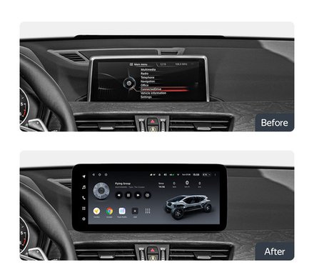 Магнитола для BMW X1 F48 2015-2017 NBT - Teyes LUX ONE 360 монитор 12.3" 2K QLED на Android 10, 6/128Гб, CarPlay, 4G SIM-слот, 4 камеры в комплекте