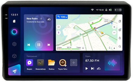 Магнитола для Renault Arkana 2019+, Duster 2 2020+ (ШГУ монохром) - Teyes CC3-2K QLed Android 10, ТОП процессор, SIM-слот, CarPlay