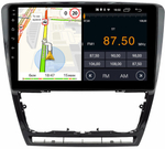 Магнитола для Skoda Octavia A5 2004-2013 (рамка черная глянцевая) - Parafar PF005BFHD на Android 13, 8-ядер, 2Гб+32Гб, CarPlay, 4G SIM-слот