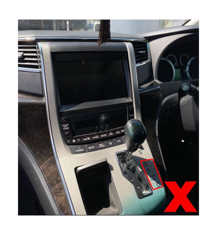 Комплект рамки с разъёмами 10" Toyota Alphard, Vellfire 2008-2014 большая серая