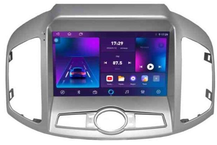 Магнитола для Chevrolet Captiva 2011-2015 (перенос БК вниз) - Parafar PF046T2LUX1RN2K на Android 13, QLED+2K, ТОП процессор, 4Гб+32Гб, CarPlay, 4G SIM-слот