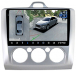 Магнитола для Ford Focus 2 2004-2011 (кондиционер) - Teyes CC3-2K-360 на Android 10, 2K QLED, 6Гб+128Гб, CarPlay, 4G SIM-слот, 4 камеры в комплекте