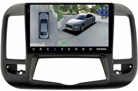 Магнитола для Nissan Teana J32 2008-2013 (ШГУ цветной, рамка тип 3) - Teyes CC3-2K-360 монитор 9.5" 2K QLED на Android 10, 6+128Гб, CarPlay, 4G SIM-слот, 4 камеры в комплекте