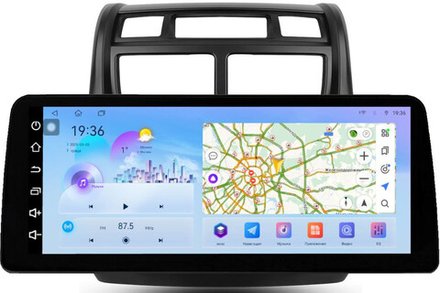 Магнитола для KIA Sportage 2 2008-2010 - FarCar монитор 12.3" 2K QLED на Android 14, TS10, CarPlay, 4G SIM-слот