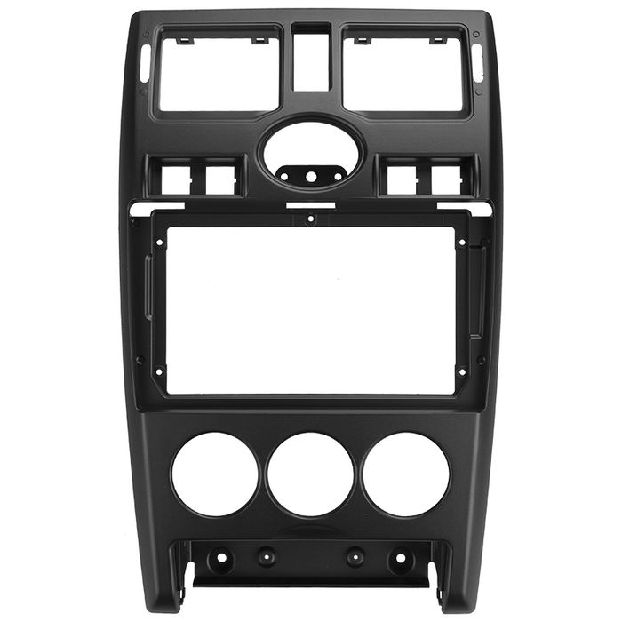 Комплект рамки с разъёмами 9" Lada Priora 2007-2013 черная, кнопки сверху [F1]