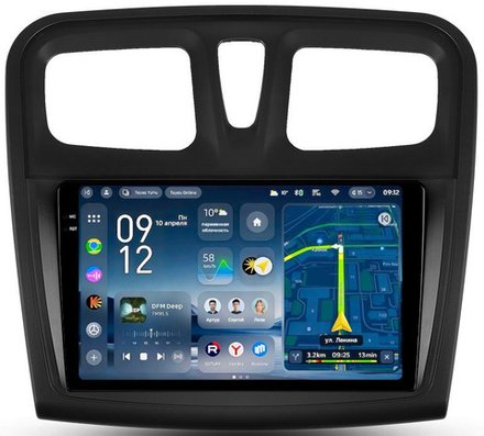 Магнитола для Renault Logan 2, Sandero 2 2014+ - Teyes CC4-PRO монитор 9.5" 2K QLED на Android 13, Snapdragon 778G, ИИ, CarPlay, DSP, 4G SIM-слот