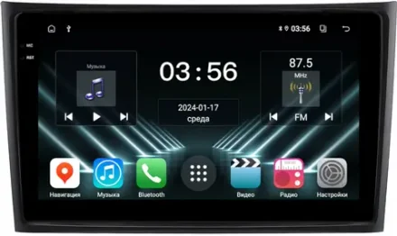 Магнитола для Volvo XC90 2002-2014 (рамка вниз) - FarCar DX10-9560F2 монитор 10.36" IPS на Android 13, 4+64Гб, CarPlay