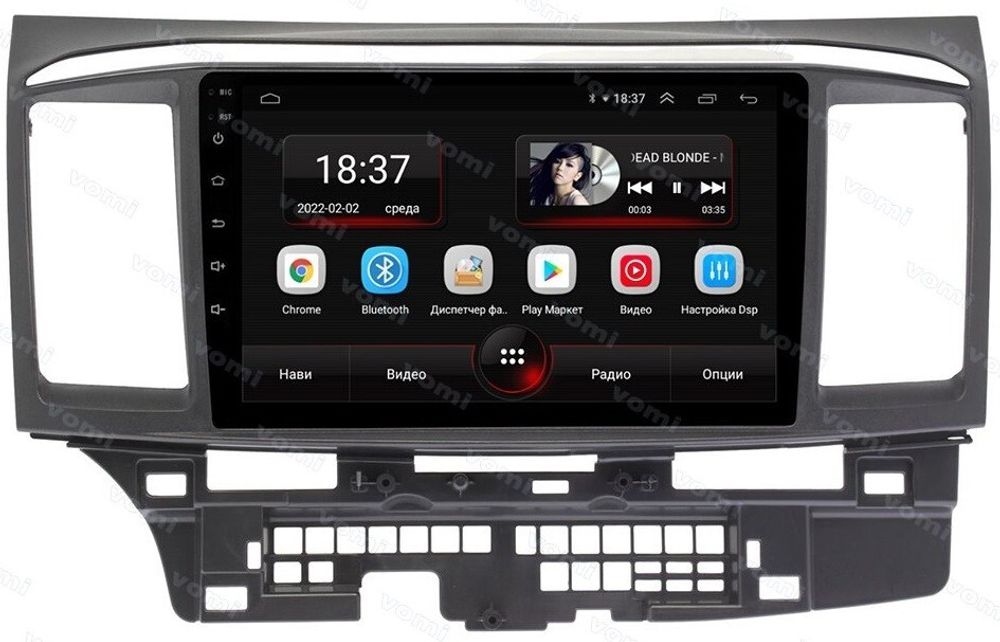 Магнитола для Mitsubishi Lancer X 2007-2016 - AK608R9-MTK Android 10, 8-ядер, 2Гб-32Гб