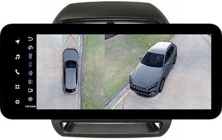 Магнитола для Mitsubishi ASX 2017+ (рамка 10) - Teyes LUX ONE 360 монитор 12.3" 2K QLED на Android 10, 6Гб+128Гб, CarPlay, 4G SIM-слот, 4 камеры в комплекте