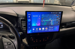 Магнитола для Mitsubishi Outlander 3 2012-2022 (левый руль, рамка 10) - Teyes CC3-2K монитор 13", QLED+2K, Android 10, ТОП процессор, 4G SIM-слот, CarPlay