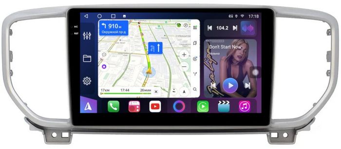Магнитола для KIA Sportage 4 2018-2021 - FarCar S500-TS10 монитор 9.5" QLED на Android 14, Быстрая, CarPlay, 4G SIM-слот