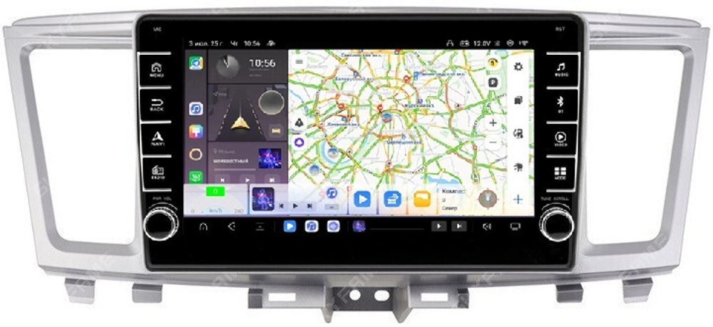 Магнитола для Infiniti QX60 2016-2021 (кожаный верх) - Kuberg EW-9201-2 (кнопки и крутилки) Android 13, TS20, 6+128Гб, CarPlay, 4G SIM-слот