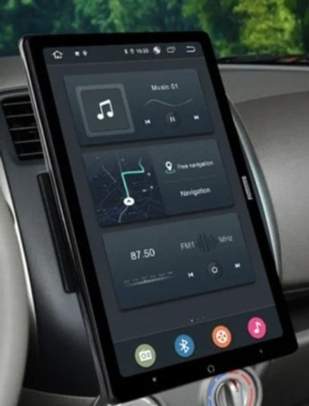 2DIN магнитола с поворотным экраном 13.3" - Kuberg OL-1033-2D-D на Android 10, 4+64Гб, CarPlay, 4G SIM-слот