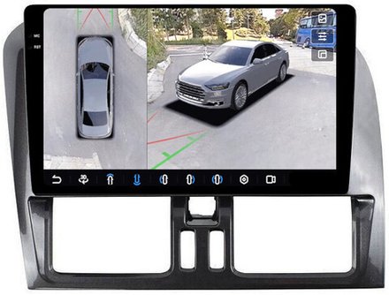Магнитола для Volvo XC60 2008-2013 - FarCar BX9-360-9558A монитор 9.5" 2K QLED на Android 13, 6Гб+128Гб, CarPlay, 4G SIM-слот, 4 камеры в комплекте