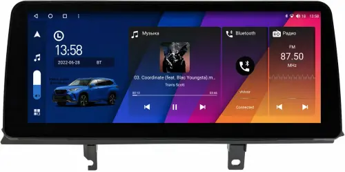 Магнитола для BMW 3-серия F30 2011-2020 - Canbox H-Line 3013 монитор 12.3" QLED в стиле BMW на Android 10, ТОП-процессор, CarPlay, 4G SIM-слот