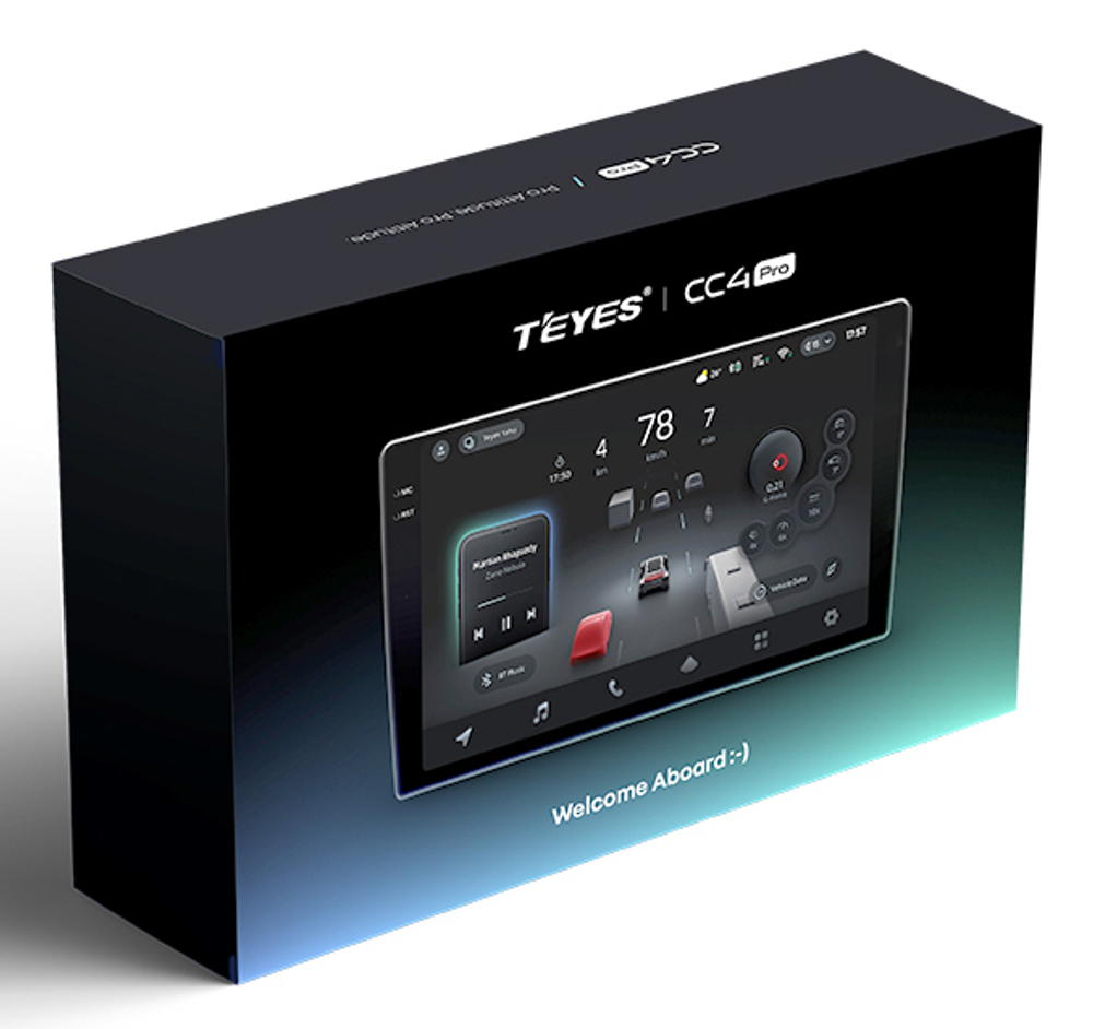 Магнитола в 9" рамку - Teyes CC4-PRO монитор 9.5" 2K QLED на Android 13, Snapdragon 778G, ИИ, CarPlay, DSP, 4G SIM-слот