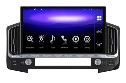 Магнитола для Toyota Land Cruiser 200 2015-2021 (с JBL и 360) - Kuberg KP-T1304 на Android 10, 6Гб+128Гб, 4G SIM-слот, CarPlay