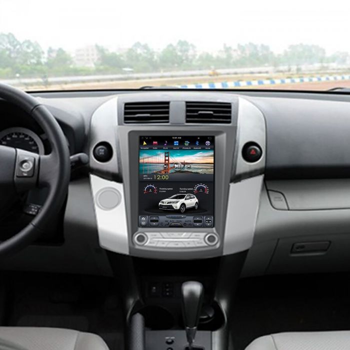 Магнитола для Toyota RAV4 30 2005-2012, Vanguard - Kuberg ZF-1121-Q6 вертикальный экран 10.4" в стиле "Тесла" на Android 11, CarPlay, 4G SIM-слот