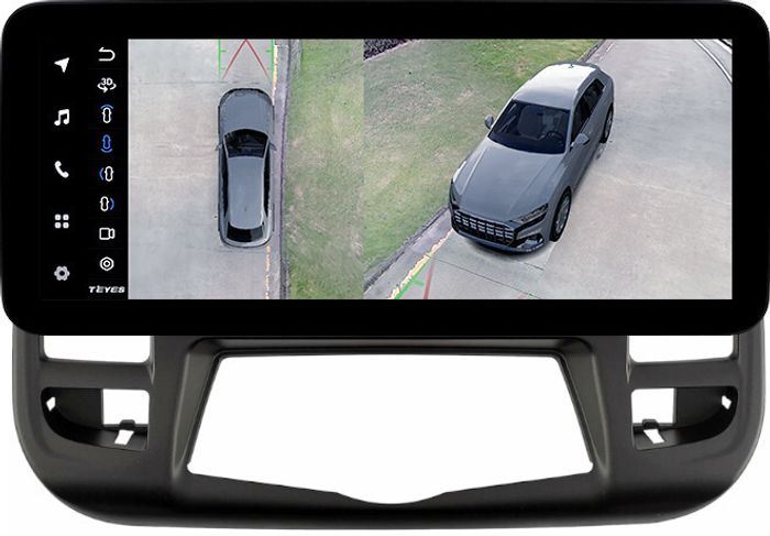 Магнитола для Nissan Teana J32 2008-2013 (ШГУ монохром, рамка тип 3) - Teyes LUX ONE 360 монитор 12.3" 2K QLED на Android 10, 6+128Гб, CarPlay, 4G SIM-слот, 4 камеры в комплекте