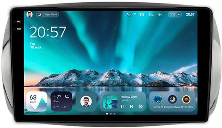 Магнитола для Mercedes-Benz Smart ForTwo/ForFour W453 2014-2023 - Teyes CC4 монитор 9.2" 2K QLED на Android 14, Snapdragon 680, DSP, CarPlay, 4G SIM-слот