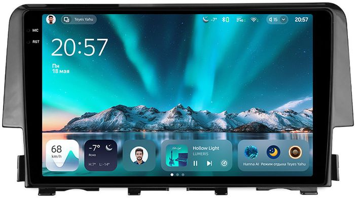 Магнитола для Honda Civic 10 2015-2021 - Teyes CC4 монитор 9.2" 2K QLED на Android 14, Snapdragon 680, DSP, CarPlay, 4G SIM-слот