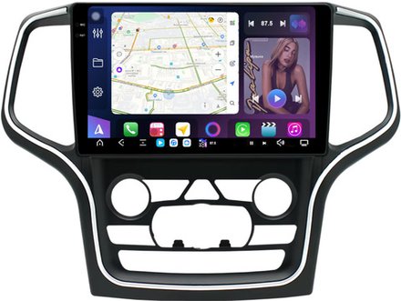 Магнитола для Jeep Grand Cherokee WK2 2013-2022 (ШГУ 8.4") - FarCar GX10-9564F3 монитор 10.36" 2K QLED на Android 14, TS20, 6+128Гб, CarPlay, 4G SIM-слот
