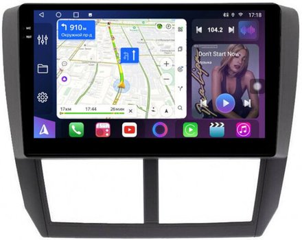 Магнитола для Subaru Forester 3 2008-2013, Impreza 3 2007-2011 - FarCar 062M монитор 9.5" QLED на Android 14, TS18, CarPlay, 4G SIM-слот