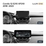Магнитола для Toyota Corolla E210 2019-2024+, Corolla Cross (рамка LUX) - Teyes LUX ONE ROUND монитор 12.3", Android 10, Быстрая, CarPlay, 4G SIM-слот