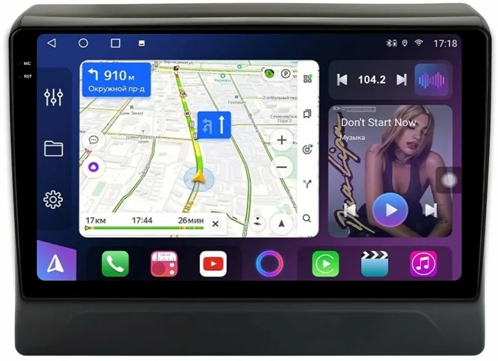 Магнитола для Mitsubishi Delica D5 2019+ - FarCar BM10-2K-9633 монитор 10.36" 2K QLED на Android 14, TS10, 4+32Гб, CarPlay, 4G SIM-слот