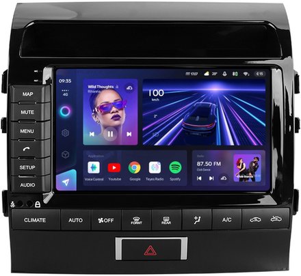 Магнитола для Toyota Land Cruiser 200 2007-2009 (климат на ШГУ) - Teyes CC3L монитор 9" IPS на Android 10, 8-ядер, CarPlay, 4G SIM-слот