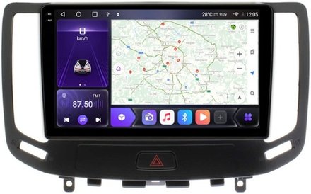 Магнитола для Infiniti G25, G35, G37, Nissan Skyline V36 2006-2013 (поддержка Bose) - Kuberg SF-9820 Android 12, ТОП процессор, CarPlay, 4G SIM-слот