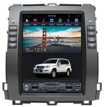 Магнитола для Toyota Land Cruiser Prado 120, Lexus GX470 (экран климата внизу) - Kuberg ZF-1116L-GE вертикальный экран в стиле "Тесла" на Android 13, Быстрая, 4G SIM-слот, CarPlay