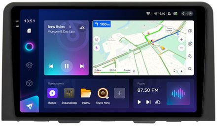 Магнитола для Hyundai Staria 2021+ (монохром) - Teyes CC3-2K QLed Android 10, ТОП процессор, SIM-слот, CarPlay