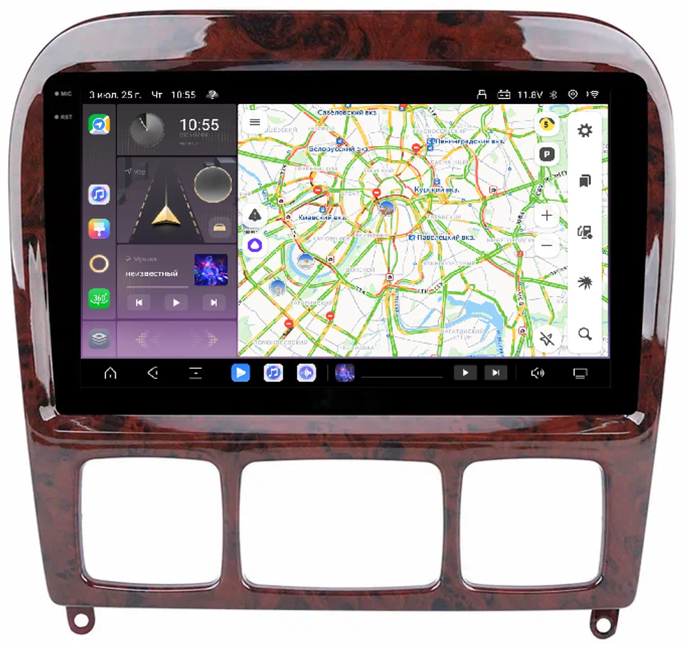 Магнитола для Mercedes-Benz S (W220) 1998-2005 - Kuberg OL-9952 QLed+2K, Android 13, TS20, CarPlay, 4G SIM-слот
