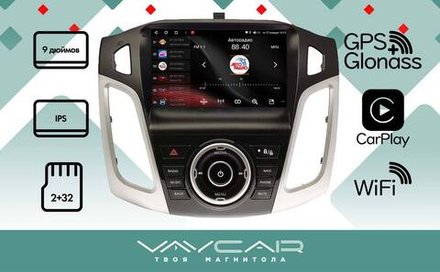 Магнитола для Ford Focus 2011 - 2019 - Vaycar VA17-0150 на Android 13, 8-ядер, 2Гб-32Гб, 4G SIM-слот