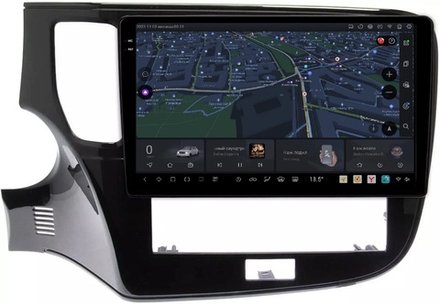 Магнитола для Mitsubishi Outlander 3 2019-2022 (прямоугольный климат) - Kuberg OL-1573 QLed+2K, Android 13, UIS7870 (DUDU7), CarPlay, SIM-слот