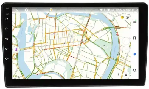 Магнитола для Opel Astra H, Antara, Corsa, Vectra, Zafira B вниз (рамка серебро) - Vaycar VA55-0020 на Android 13, 8-ядер, 2Гб-32Гб, 4G SIM-слот