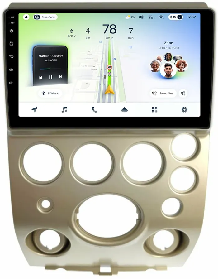 Магнитола для Infiniti QX56 JA60 2004-2007 (поддержка Bose) - Teyes CC4L монитор 9" IPS на Android 14, Быстрая, Snapdragon 662, CarPlay, 4G SIM-слот