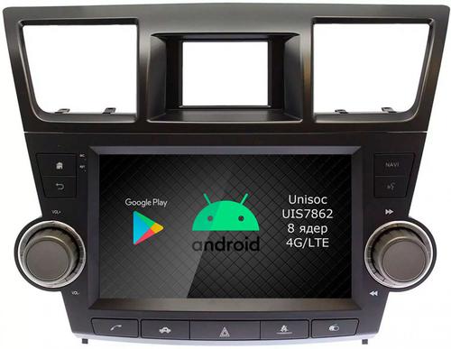 Магнитола для Toyota Highlander 2 2007-2013 XU40 - Airok RI-1122B Android 12, ТОП процессор, 8/128Гб, SIM-слот (кнопки + крутилки)
