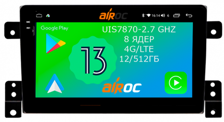 Магнитола для Suzuki Grand Vitara 2005-2016 - Airoc 2K AU-3503 на Android 13, TS20, 12/512Гб, SIM-слот
