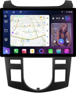 Магнитола для KIA Cerato 2 2008-2013 (климат, рамка черная) - FarCar BX877 монитор 13" 2K QLED на Android 13, TS10, 6+128, CarPlay, 4G SIM-слот