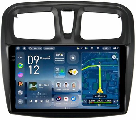 Магнитола для Renault Logan 2, Sandero 2 2014+ - Teyes CC4-PRO монитор 10.36" 2K QLED на Android 13, Snapdragon 778G, ИИ, CarPlay, DSP, 4G SIM-слот
