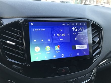 Магнитола для Lada Vesta NG 2023+ (без ШГУ, рамка черная глянцевая) - FarCar DX9-7289A9GL монитор 9.5" IPS на Android 13, 4+64Гб, CarPlay