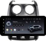 Магнитола для Renault Duster 1 2015-2020, Lada Largus 2021+ (без мультируля, рамка большая глянец) - Teyes LUX ONE ROUND монитор 12.3" 2K QLED на Android 10, Быстрая, CarPlay, 4G SIM-слот
